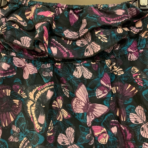 NWOT|Ruffle Skirt with butterfly Pattern - Picture 7 of 16